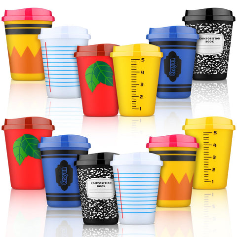 Skylety 12oz tumbler with pencils design, ideal for teacher gifts.