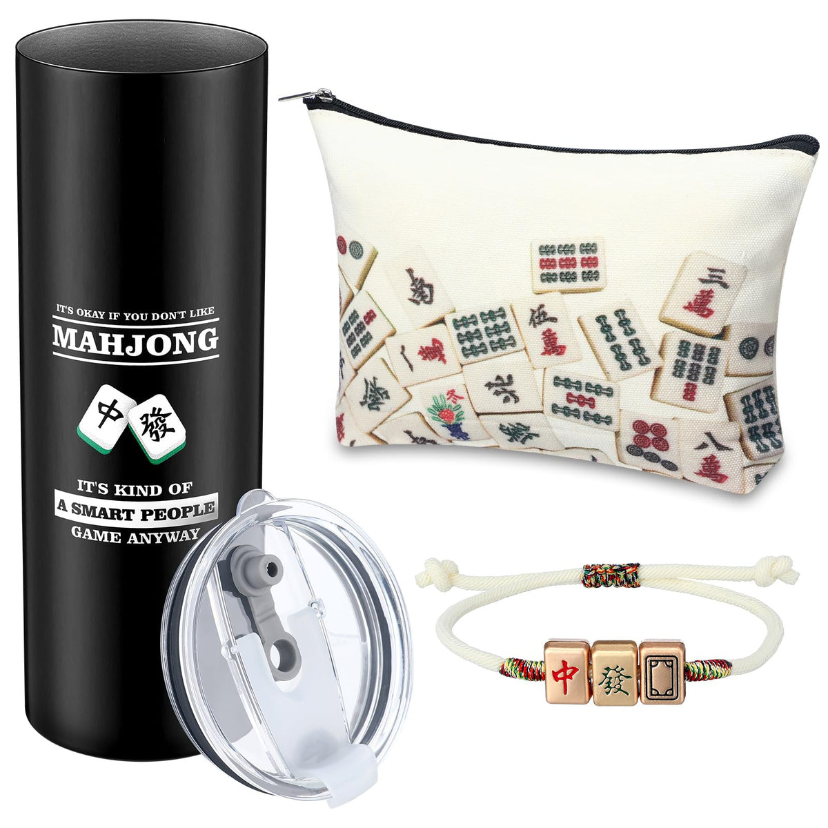 Skylety Valentine Mahjong tumbler with vibrant patterns and reliable insulation.