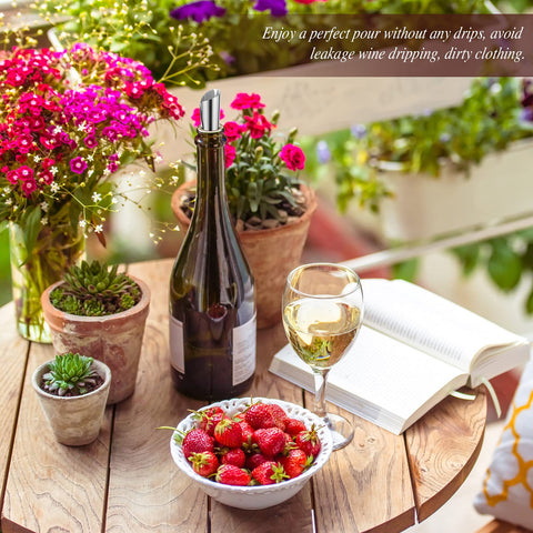 Skyley pourer discs diameter 7.5 cm fits most bottles.