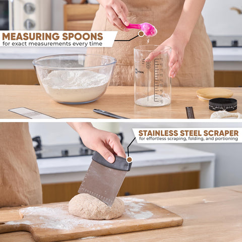 SKYMA 5-piece measuring spoons for precise ingredient Portions.