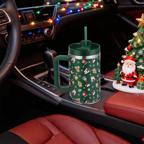 Skywerc 40 oz insulated tumbler maintains temperature for long commutes