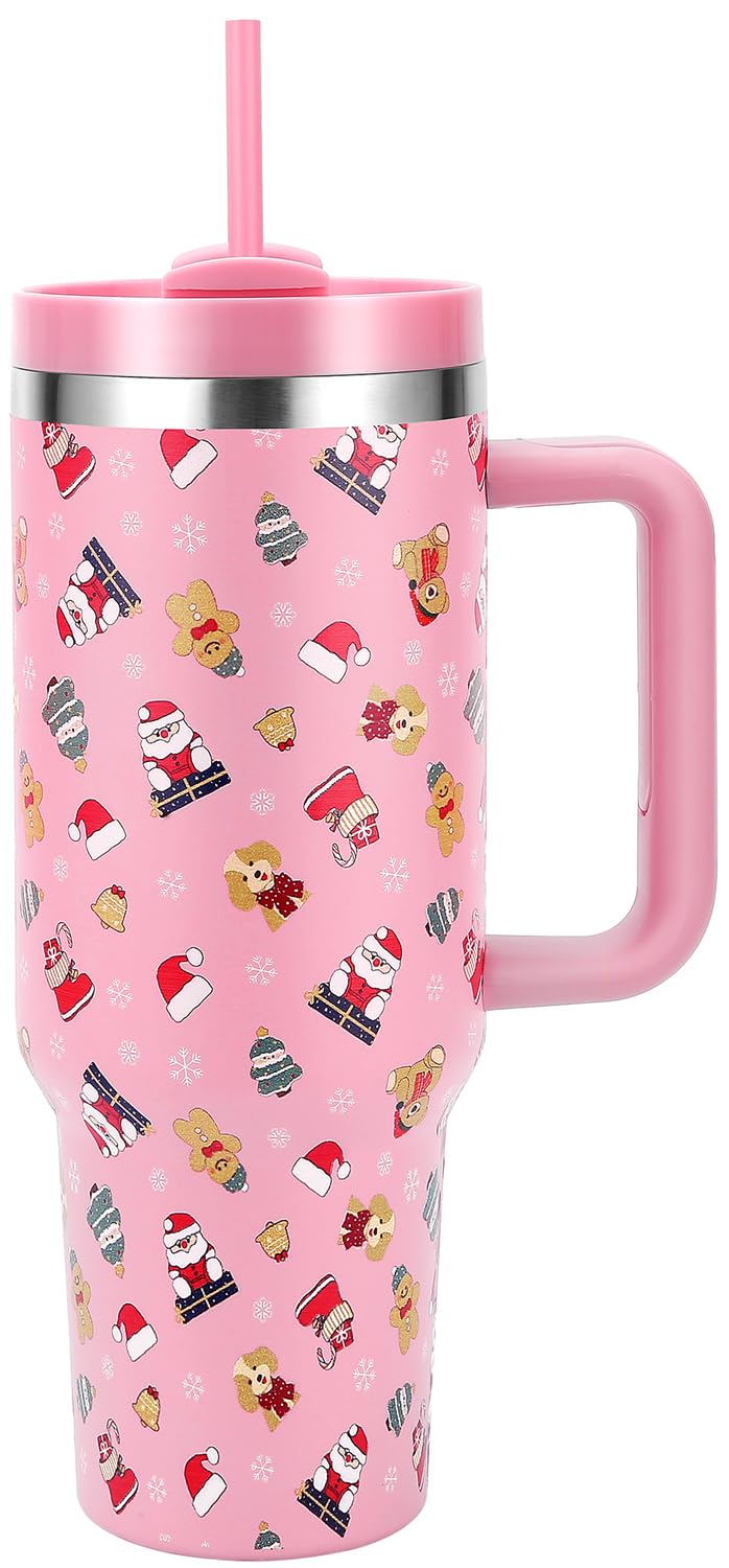 Skywerc Christmas tumbler with handle for easy grip on the go