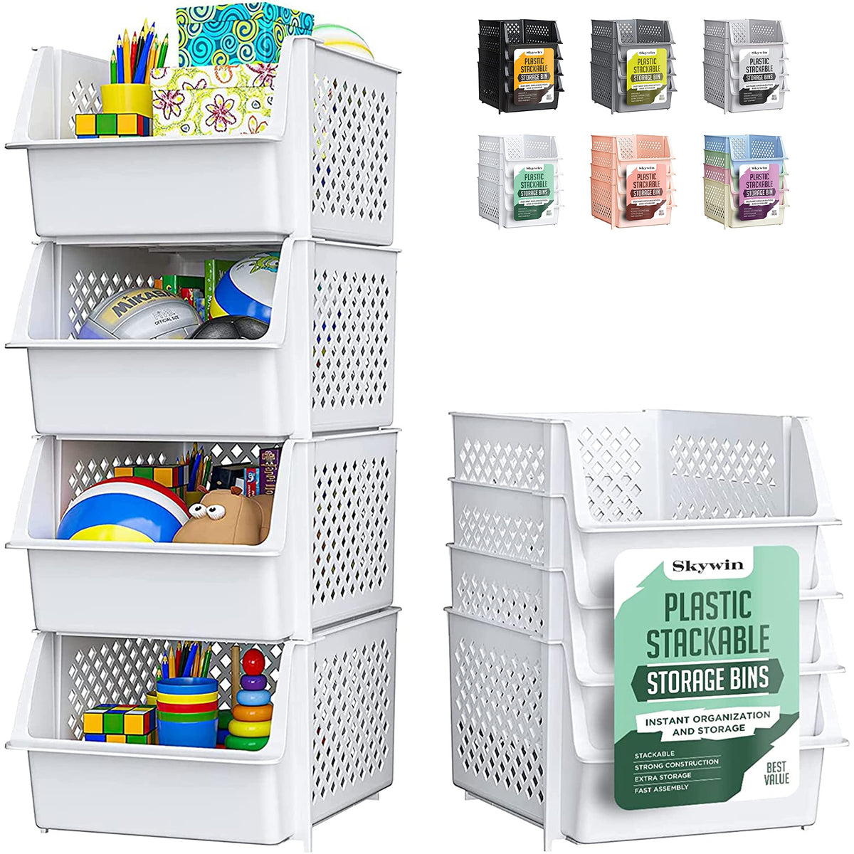 Skywin TidyFriend clear-front bin for pantry keeps items visible and easy to grab