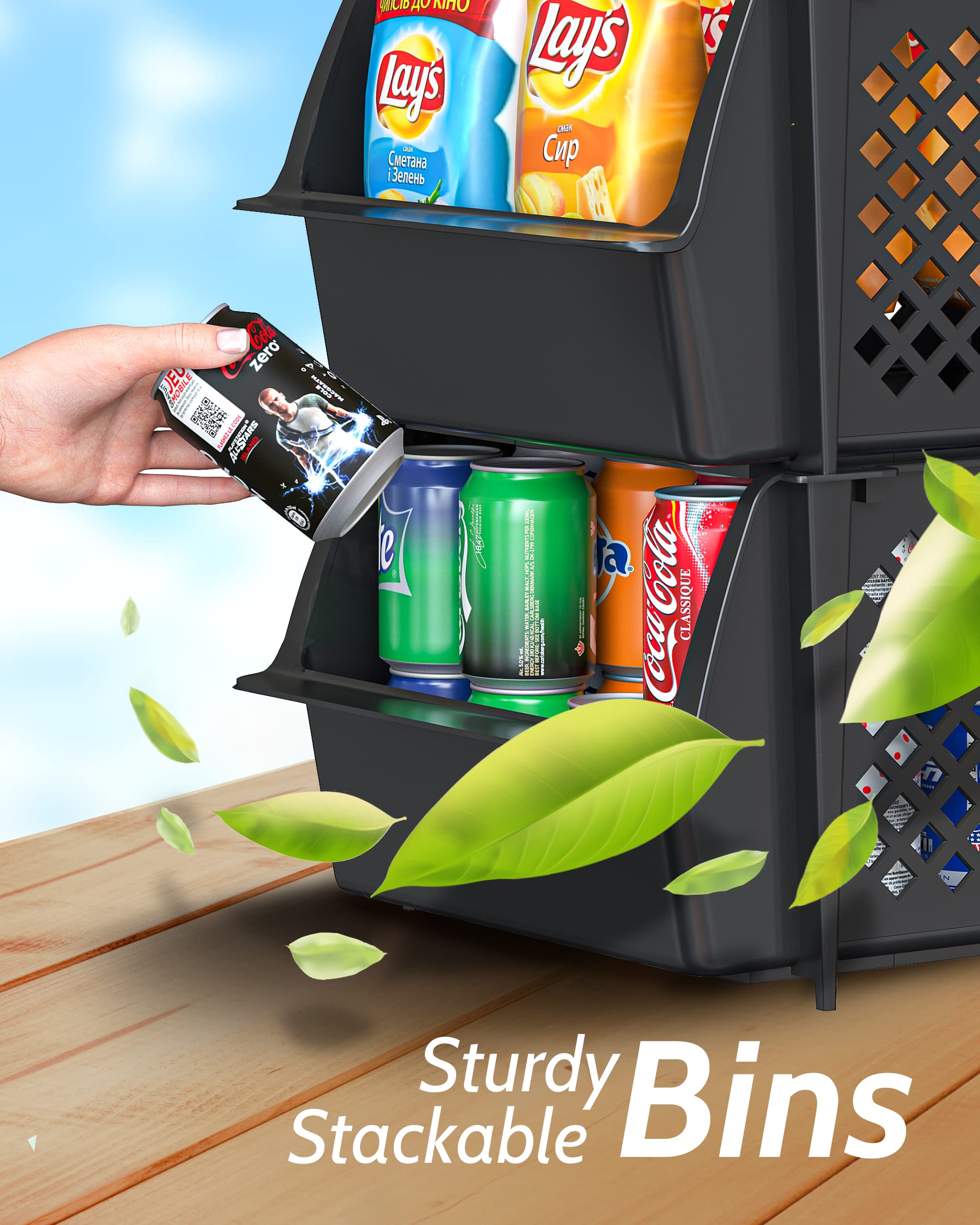 Skywin TidyFriend four-pack black for versatile storage