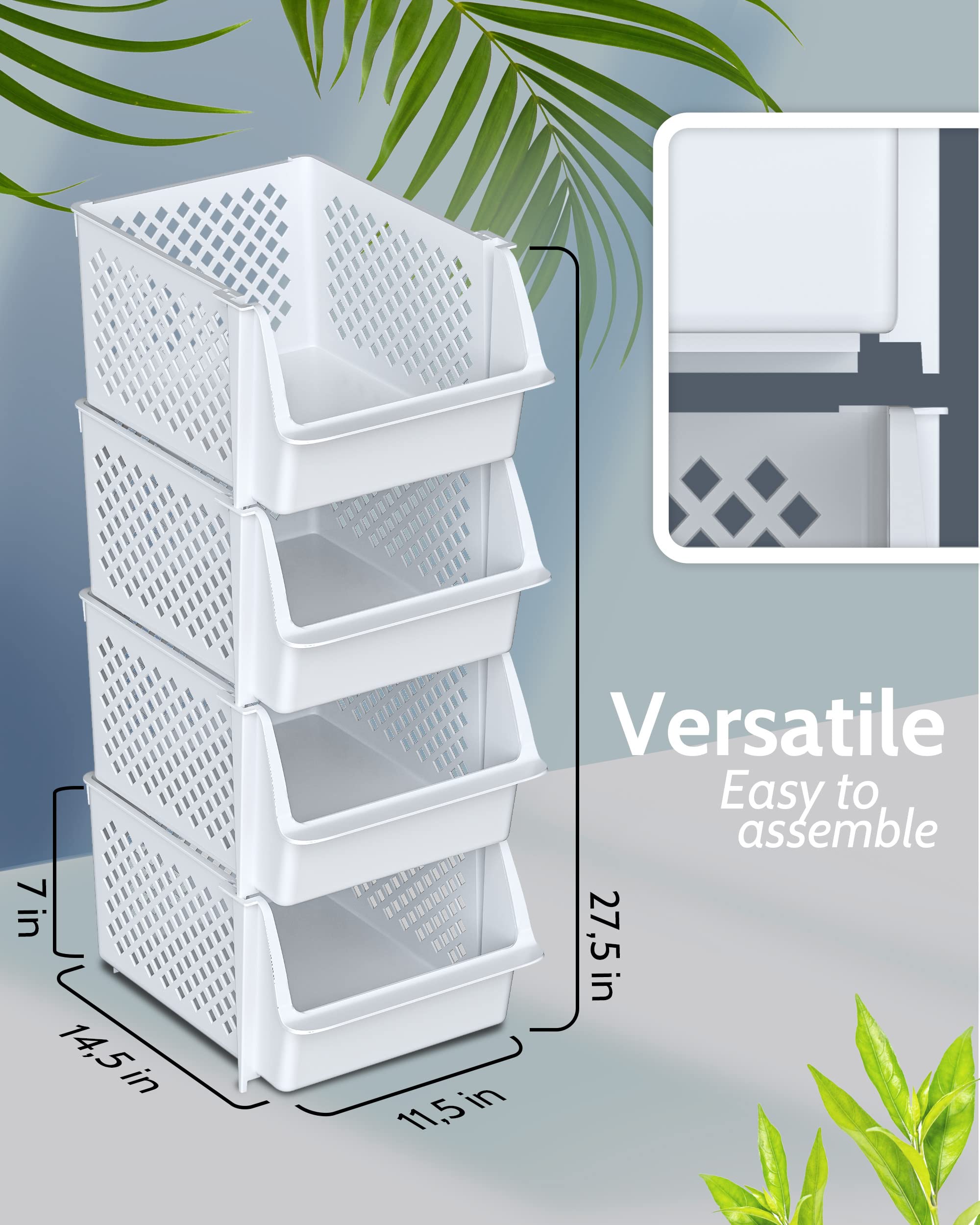 Skywin TidyFriend nestable bin saves space when not in use and stacks neatly