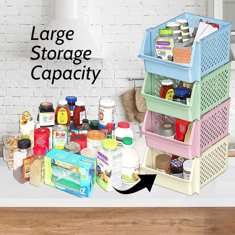Skywin TidyFriend stackable open-front bin designed for vertical storage efficiency.