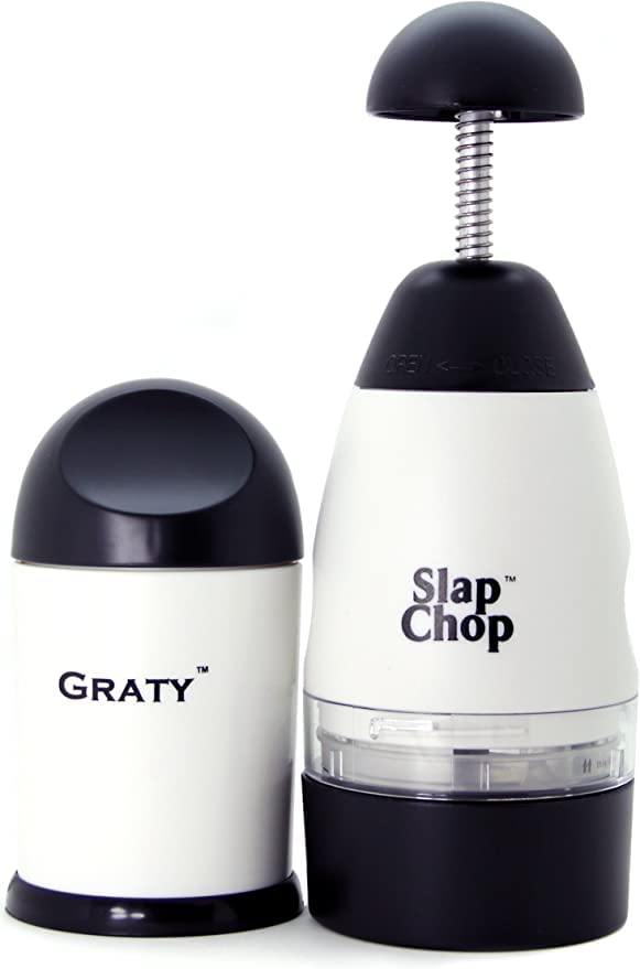 Slap Chop deluxe butterfly-lid open, easy access for fast cleaning.