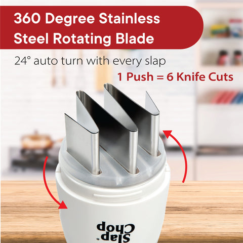 Slap Chop Graty disassembles for dishwasher-safe cleaning.