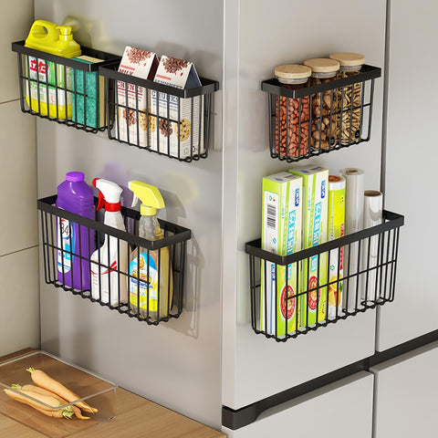 SleekStore fridge side storage organizer keeping small items within reach