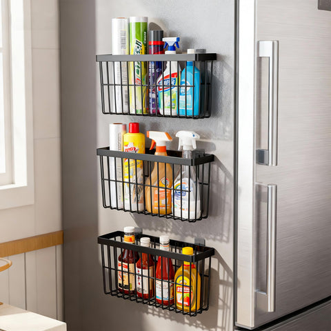 SleekStore kitchen cabinet door storage box mounted on a cabinet for spice jars