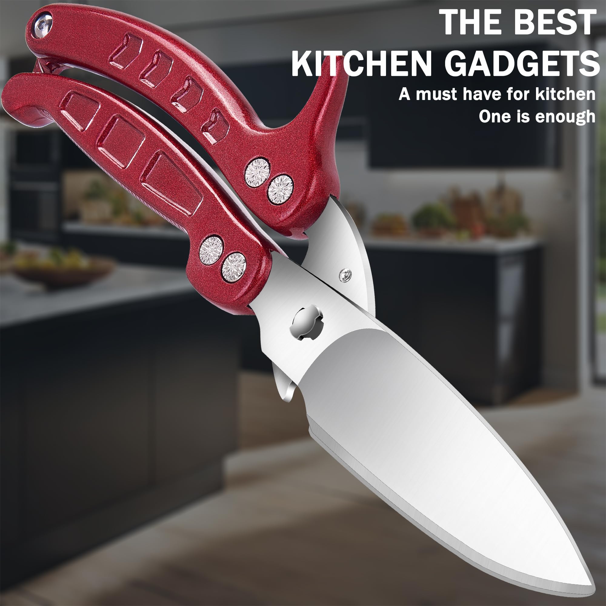 SLEMOON poultry shears with fishbone ergonomic handle for comfortable grip
