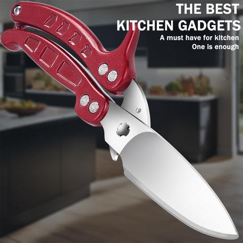 SLEMOON poultry shears with fishbone ergonomic handle for comfortable grip