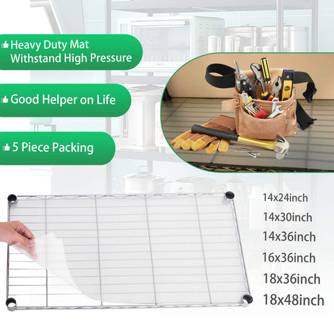 Slendor waterproof liner installed on a wire shelf keeps spills away