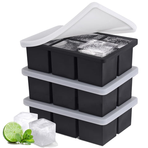 SLGOL ice tray with lid shows stackable design for neat freezer storage.