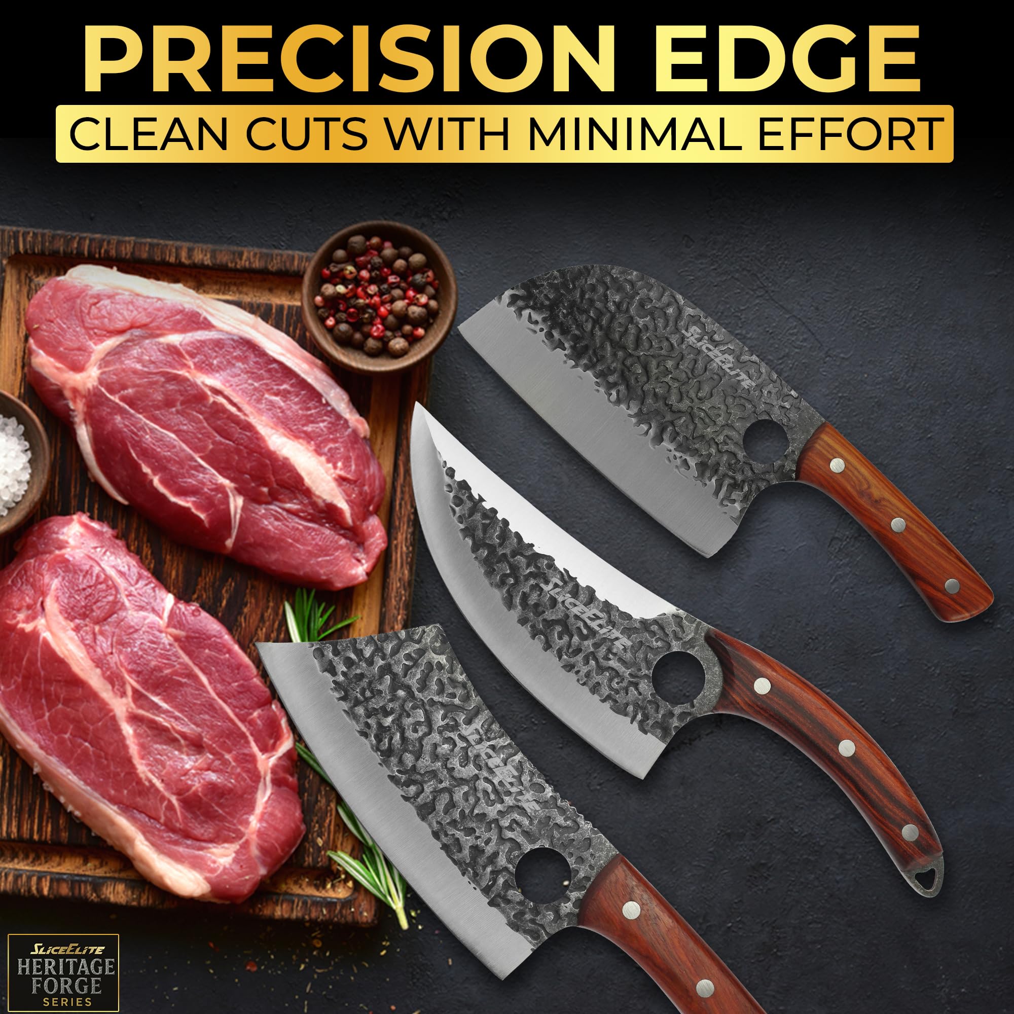 SliceElite forged steel construction supports lasting sharpness and reliability.