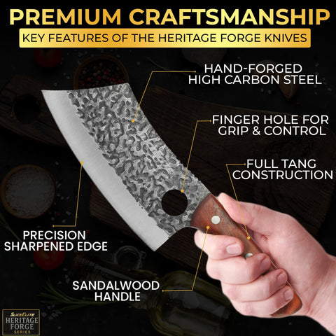 SliceElite hand-forged steel blades blend beauty and resilience.