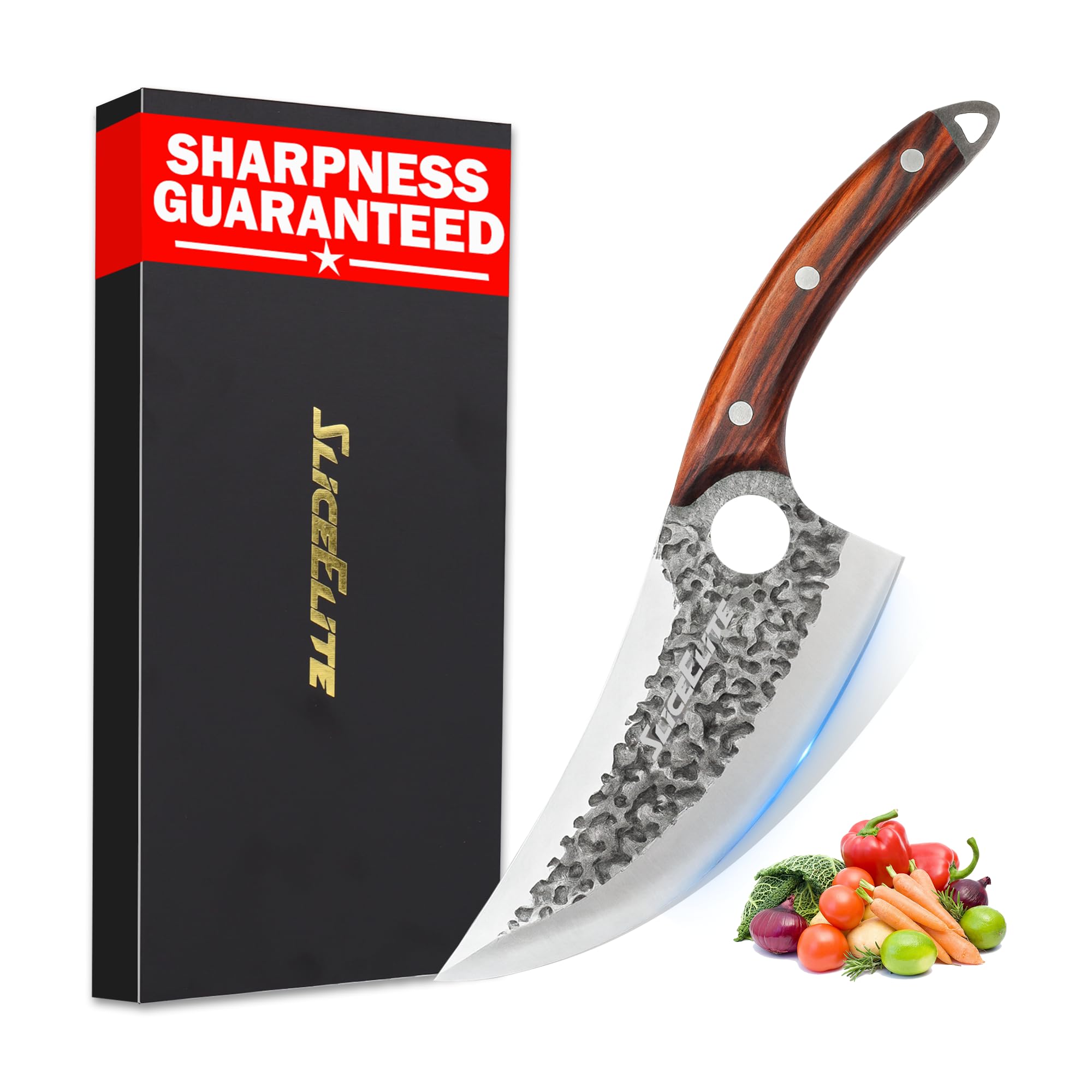 SliceElite Viking knife with sandalwood handle for precise deboning