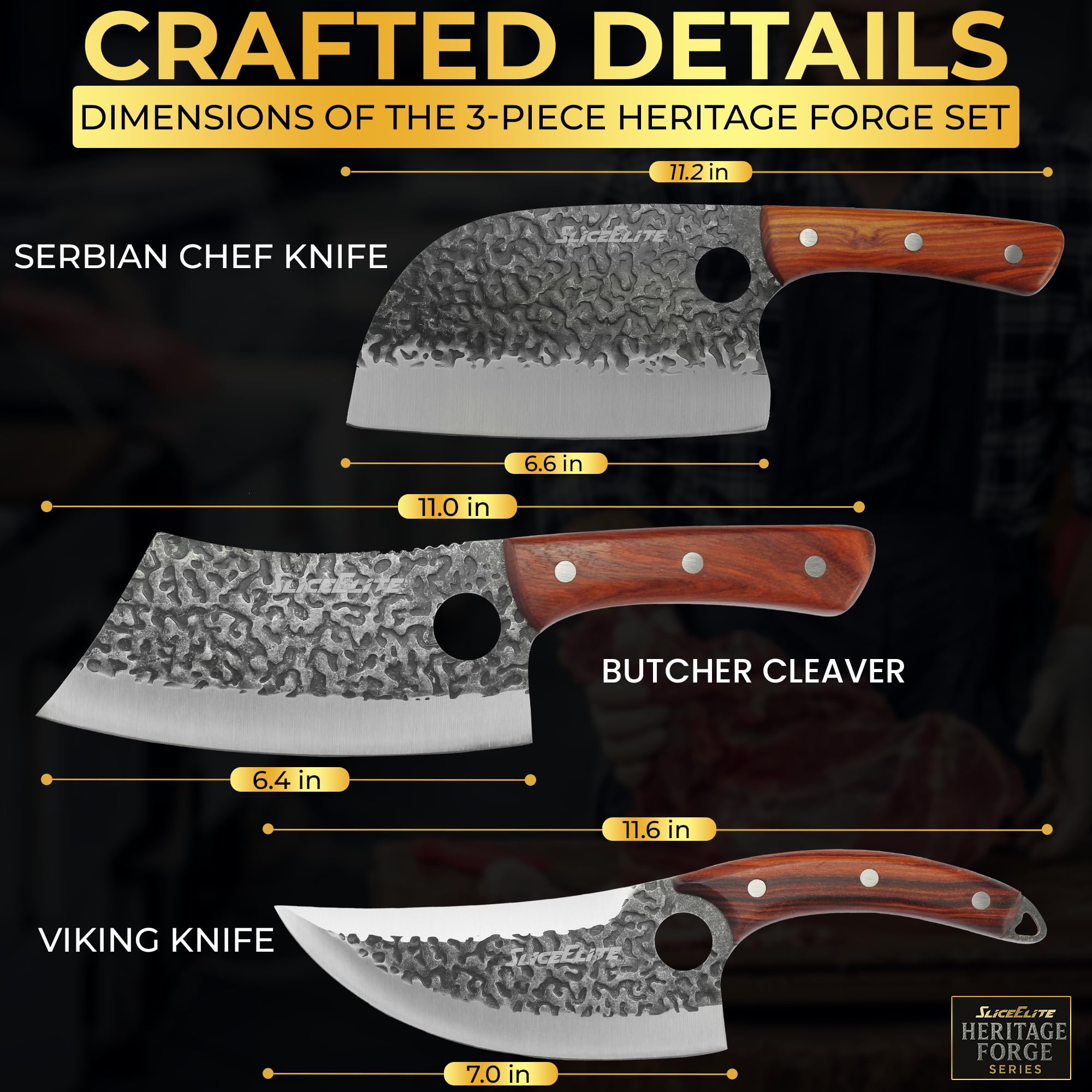 SliceElite Viking knife with ergonomic grip for balanced control.