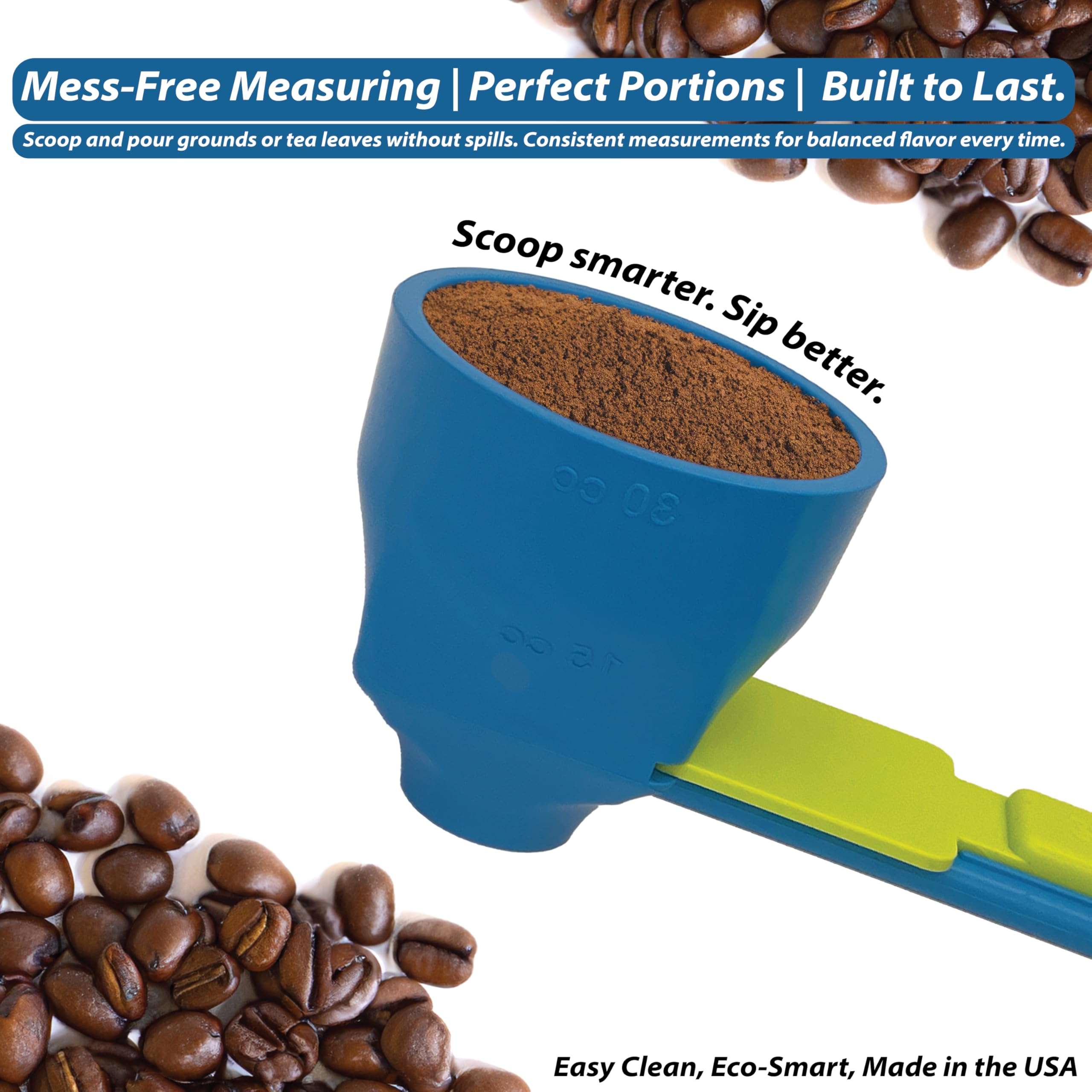 Slide Scoop fits various bottle openings for shaker and sports bottles.