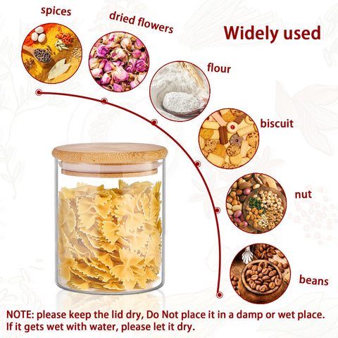 SLifeJars glass jars on kitchen rack help organize pantry.