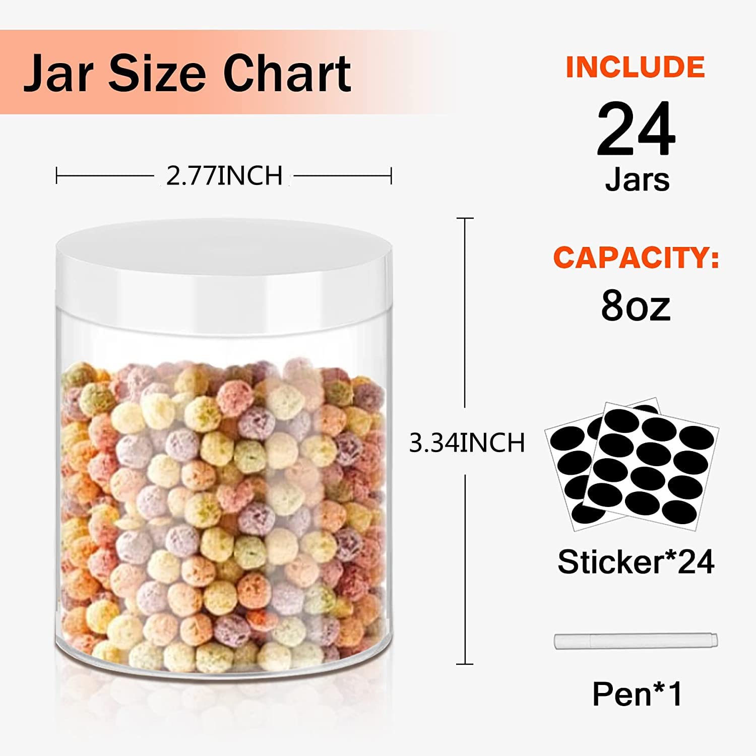 SLifeJars stackable 8oz jar with wide mouth for easy access.