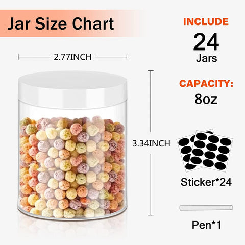 SLifeJars stackable 8oz jar with wide mouth for easy access.