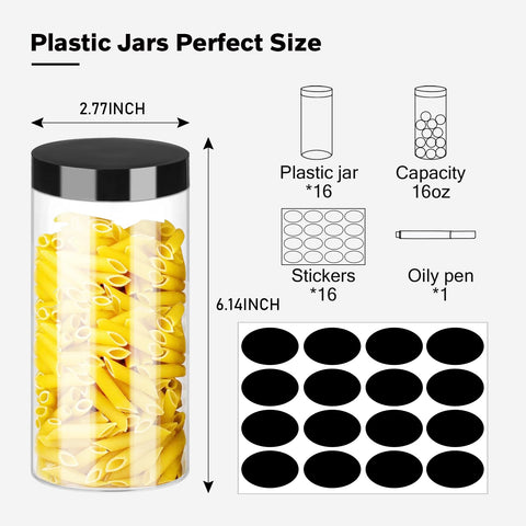 SLifeJars stackable containers save cabinet space and keep ingredients easy to identify