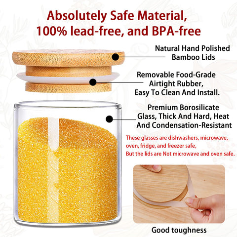 SLifeJars transparent glass lets you see contents at a glance.