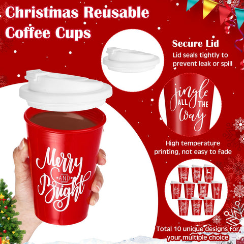 Sliner 12oz cup, stackable red design for easy storage.