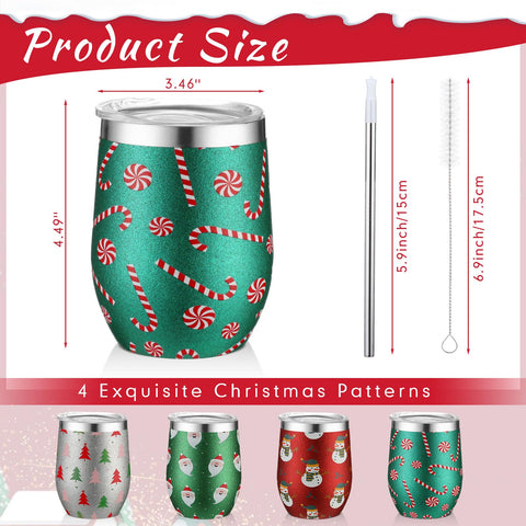 Sliner Christmas glitter tumbler lid in use