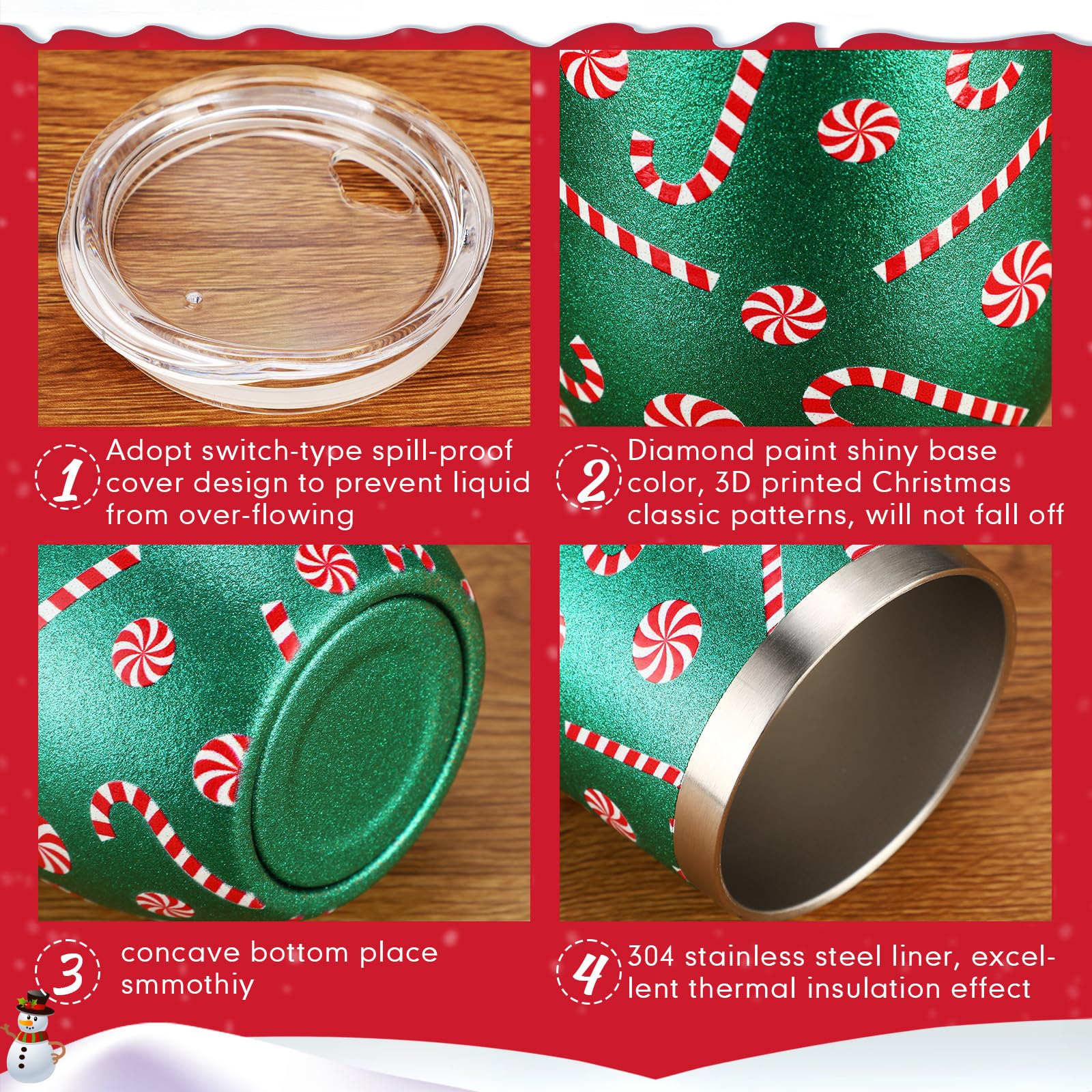 Sliner Christmas glitter tumbler straw included for sipping