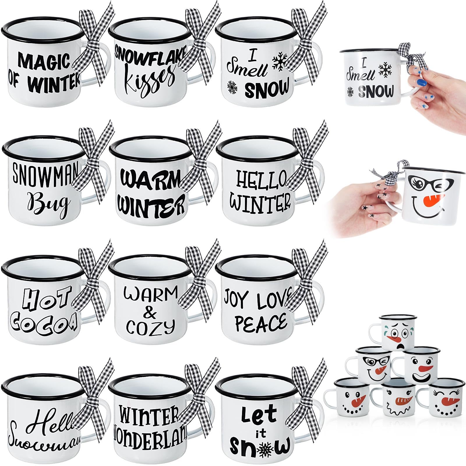 Sliner Christmas mini mug snowman ideal for festive sips