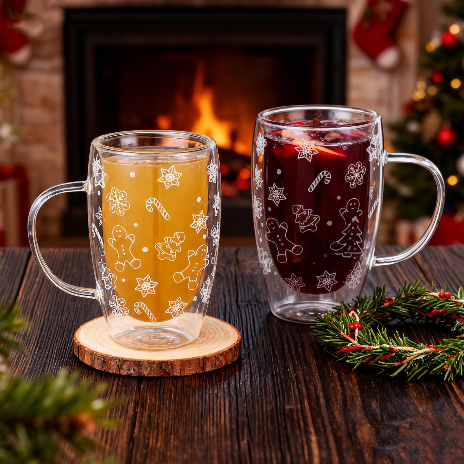 Sliner clear borosilicate mug with handle offers a comfortable grip.