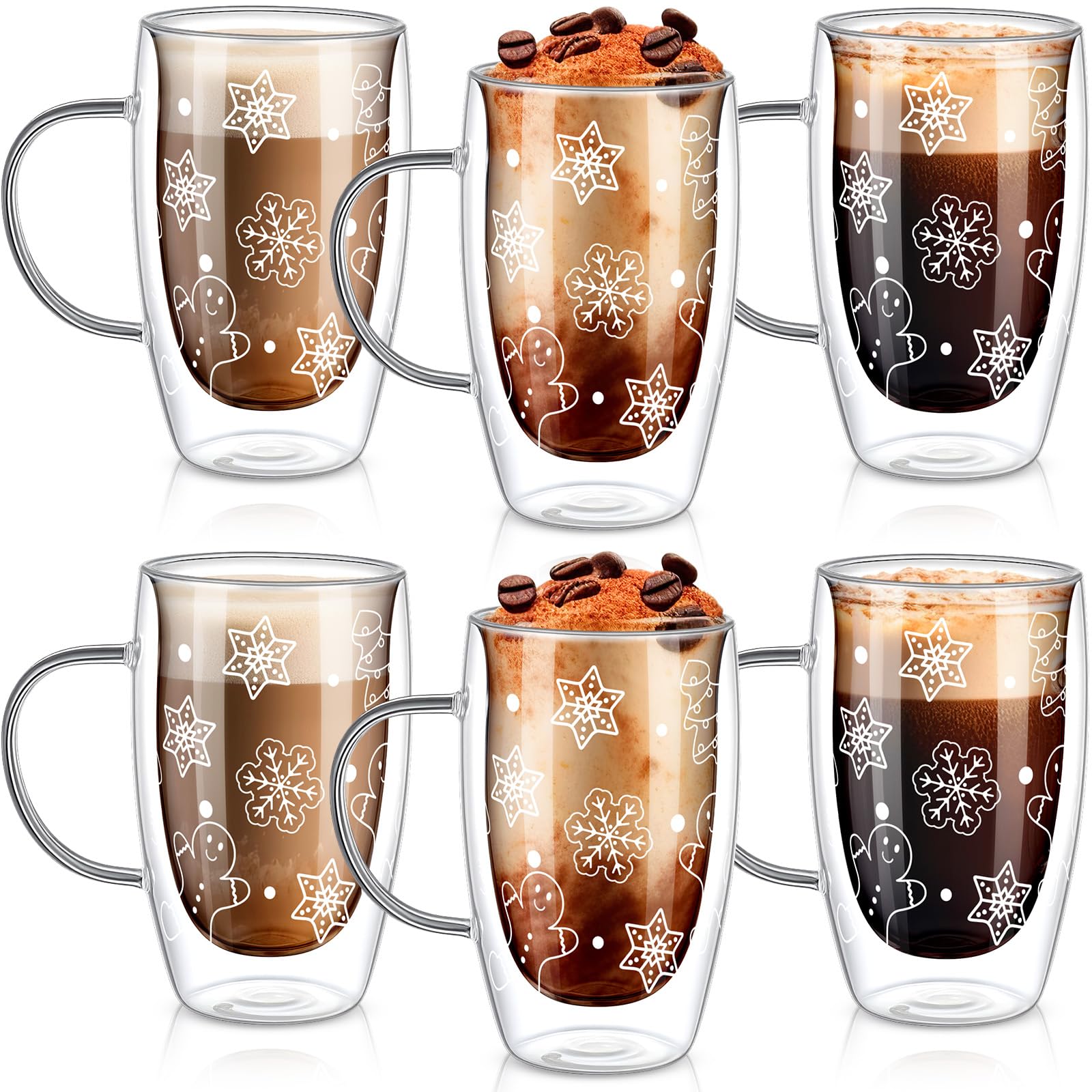 Sliner Gingerbread Man double-wall mug keeps hot drinks warm and stylish.