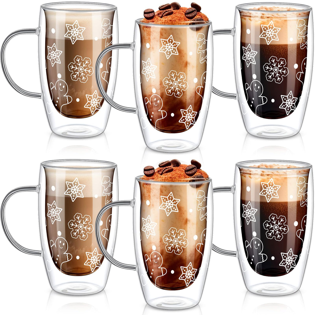 Sliner Gingerbread Man double-wall mug keeps hot drinks warm and stylish.