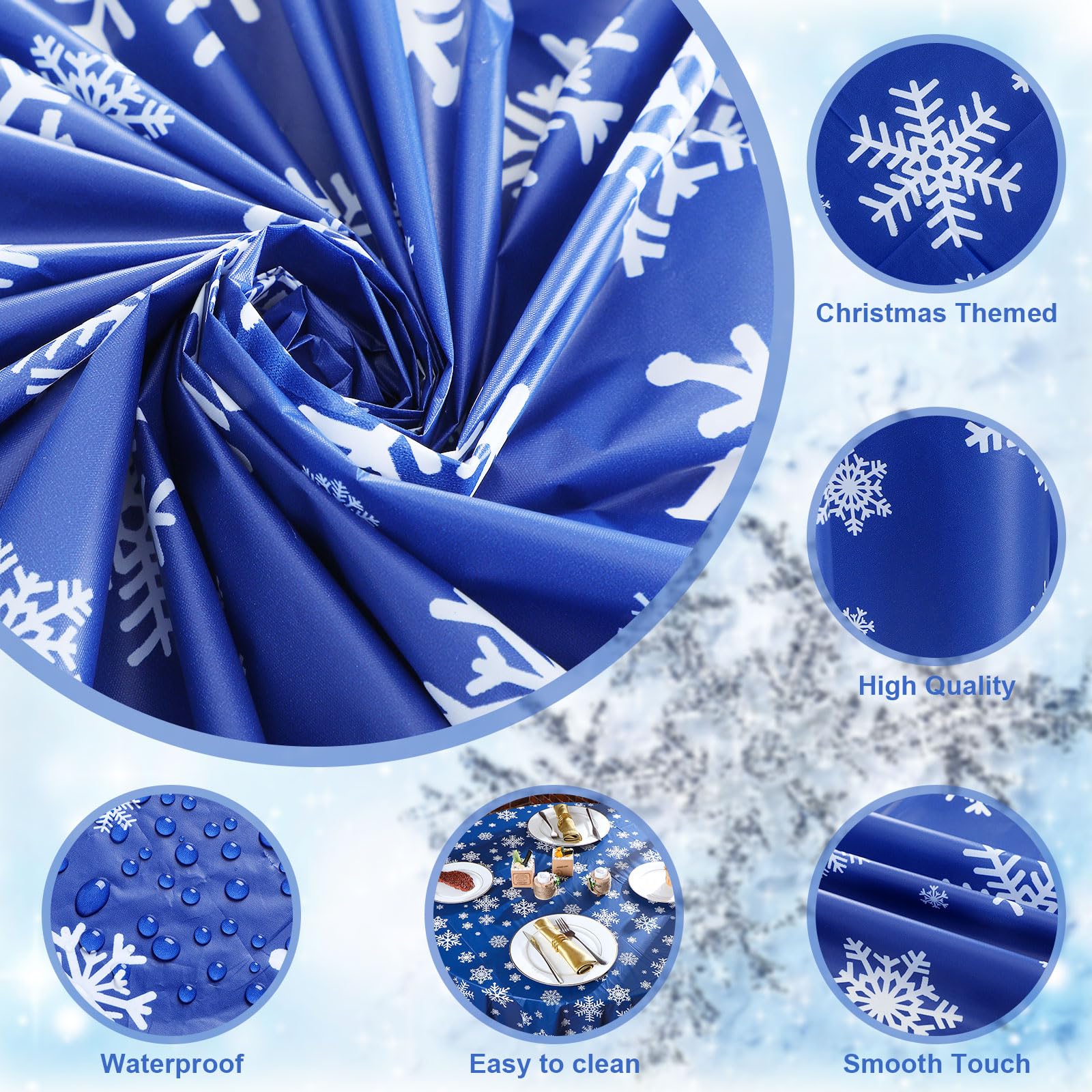 Sliner waterproof plastic material helps protect surfaces during meals and events.