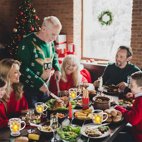 Sliner winter holiday mug suitable for hot chocolate, coffee, or tea.