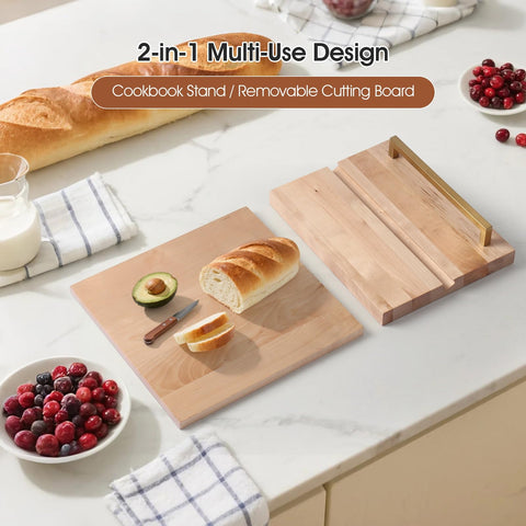 Slirike adjustable recipe book holder keeps pages secure at eye level