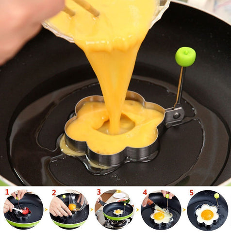 Slomg egg molds nonstick design prevents sticking for easy flipping
