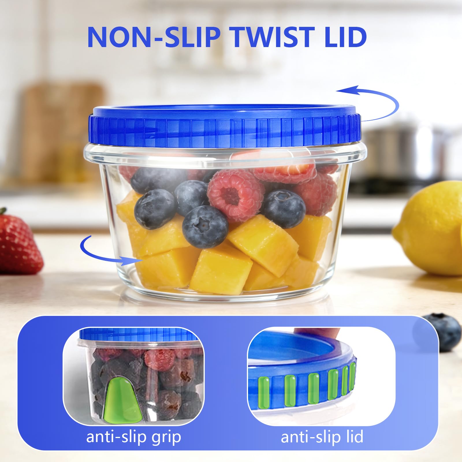 Slomg leakproof freezer container with screw-on lid prevents spills in bags