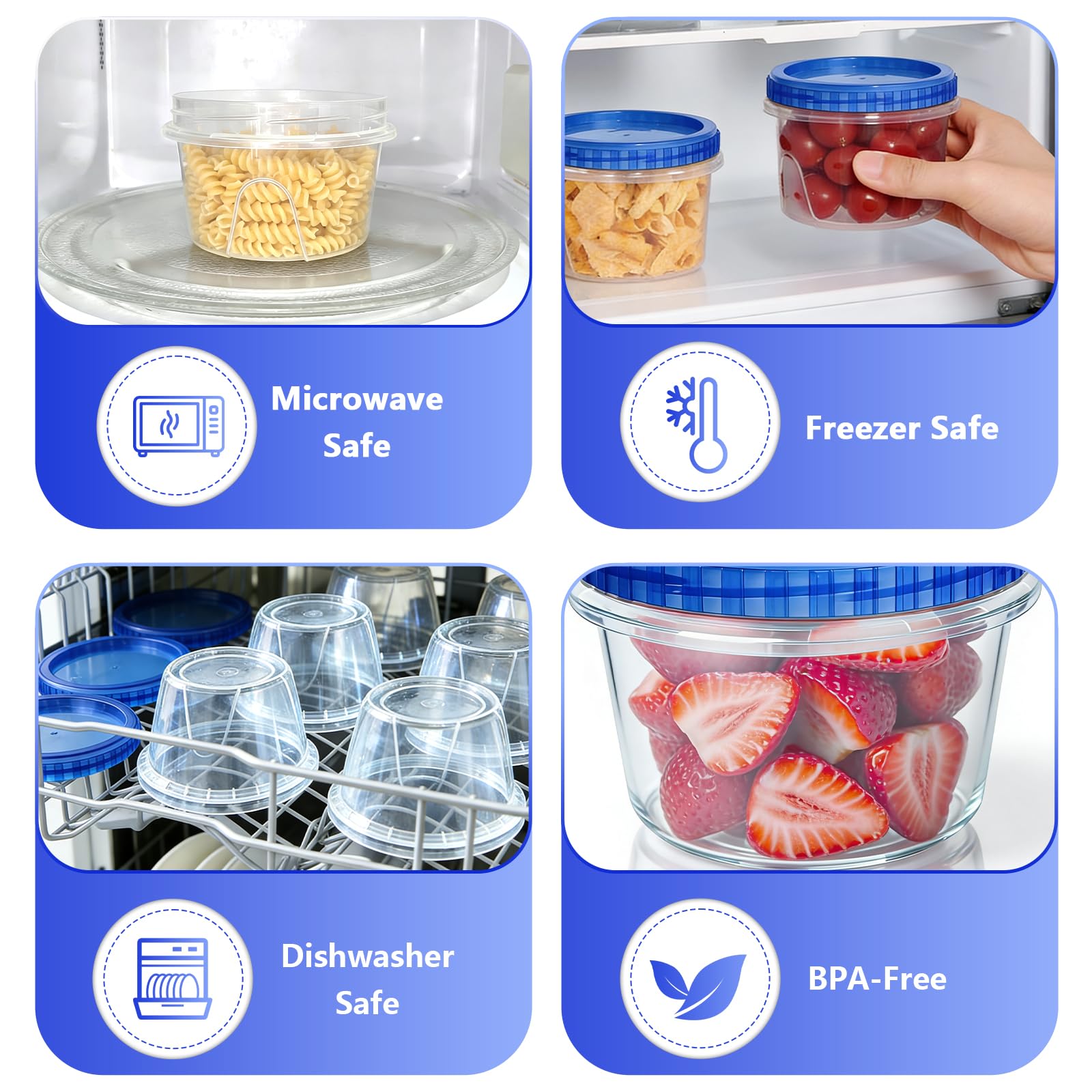 Slomg stackable food storage containers save fridge space and organize meals