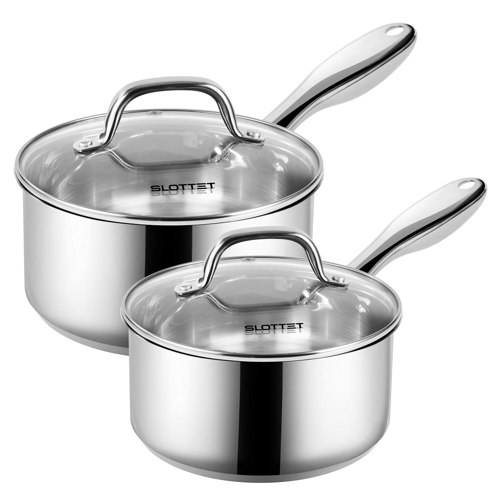 SLOTTET 1qt sauce pan with lid for precise simmering and sauce prep