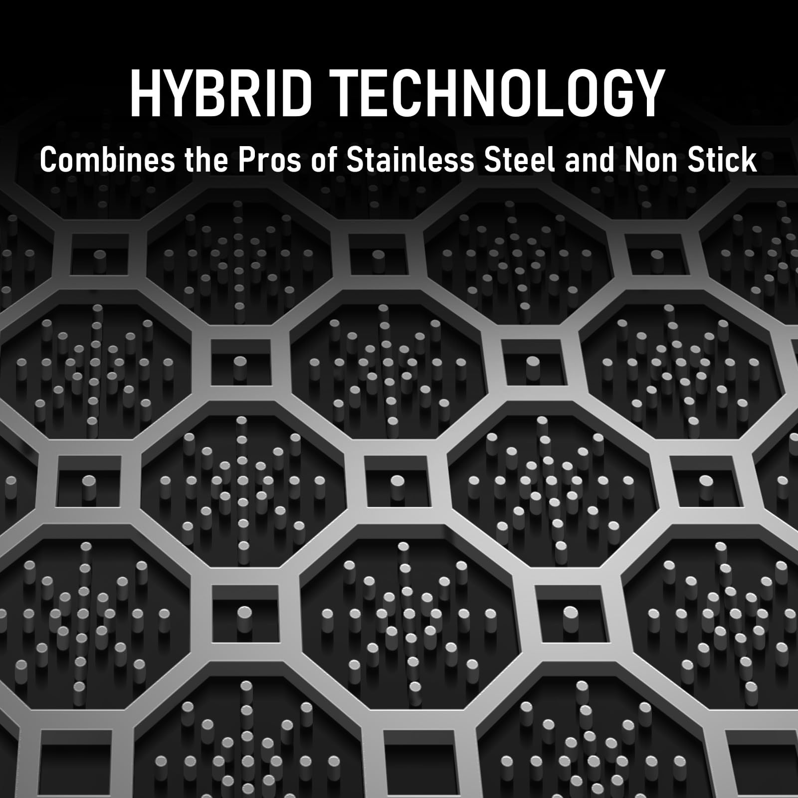 SLOTTET Hybrid Wok nonstick surface enables easy stir-frying with minimal oil