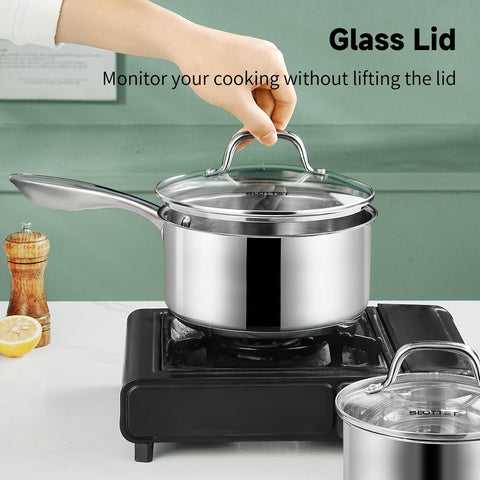 SLOTTET kitchen setup with saucepans ready for versatile cooking