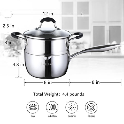 SLOTTET saucepan dual-side strainers for versatile draining