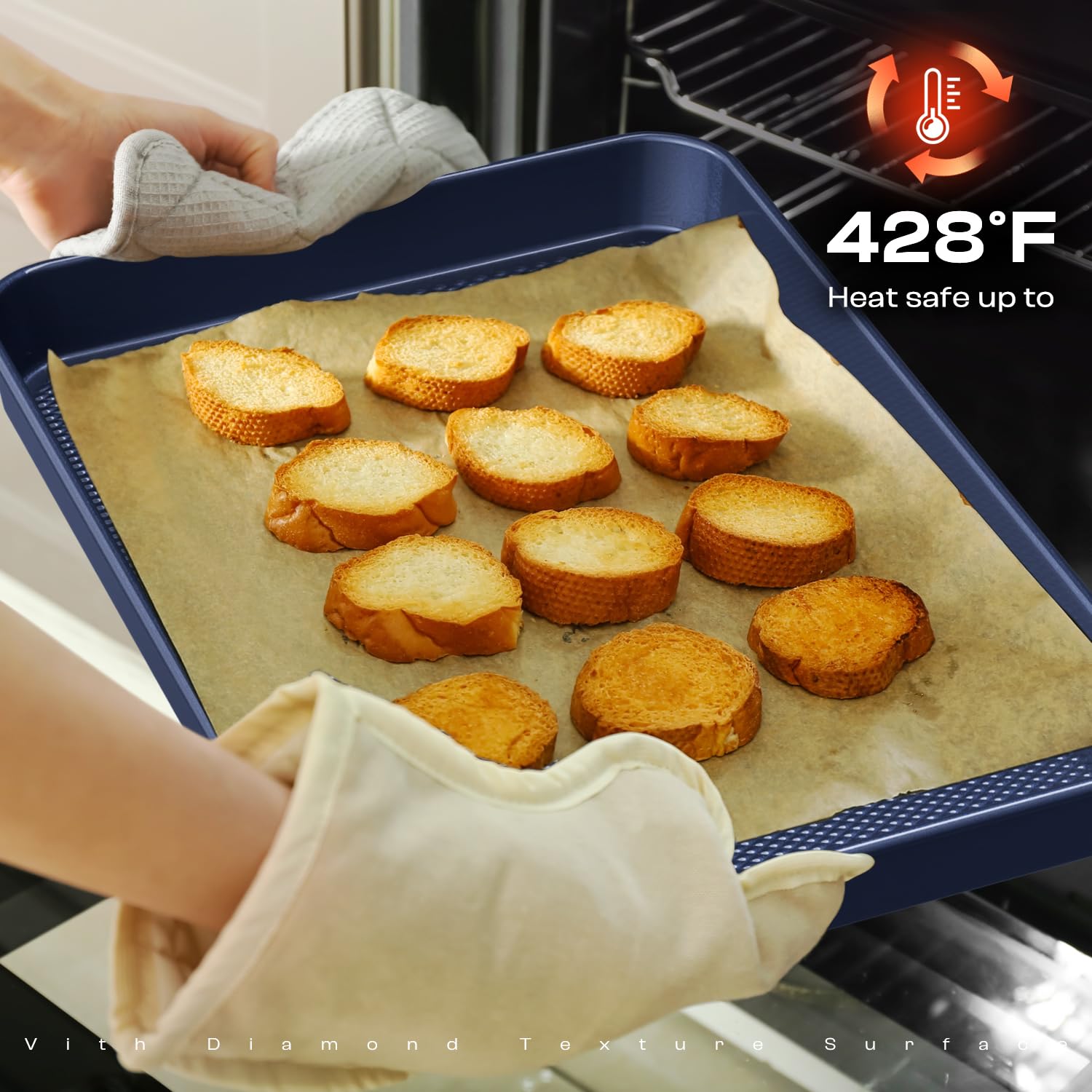 Slow Slog blue oven-safe bakeware ready for everyday use.