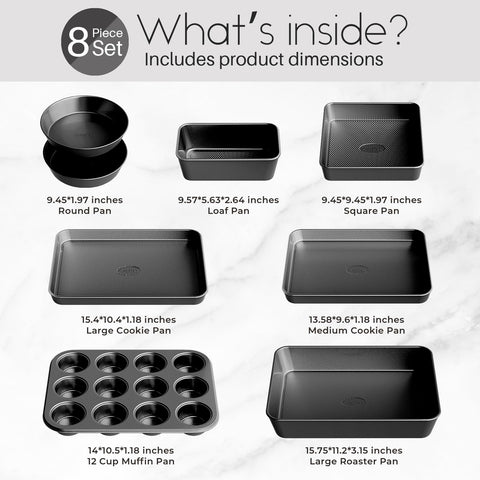Slow Slog eight-piece baking set covers cookies, cakes, and roasting