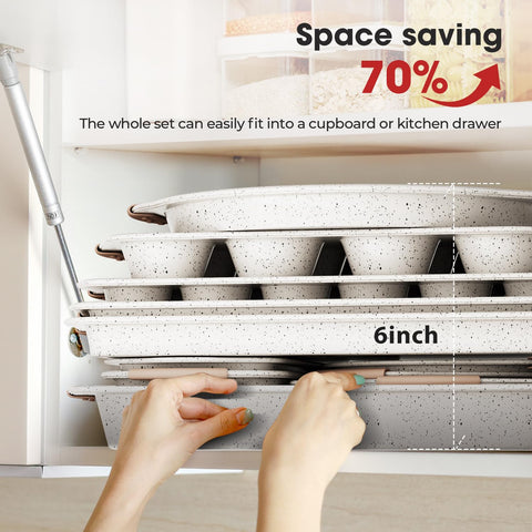 Slow Slog muffin pans ready for perfect muffins with sturdy nonstick surface.