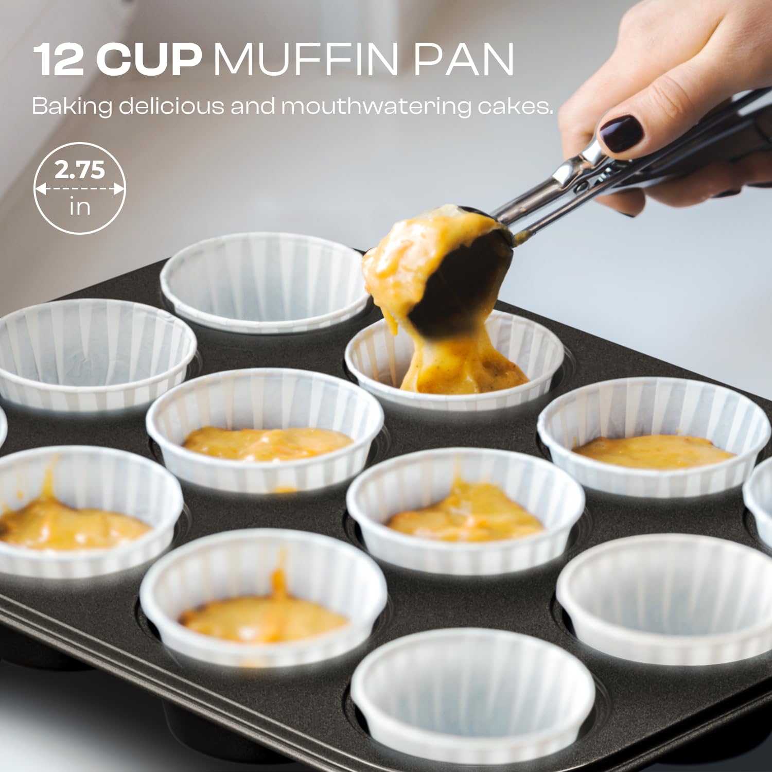 Slow Slog muffin pan and pie pans for even rise.