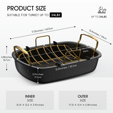 Slow Slog nonstick coating enables easy release after cooking.